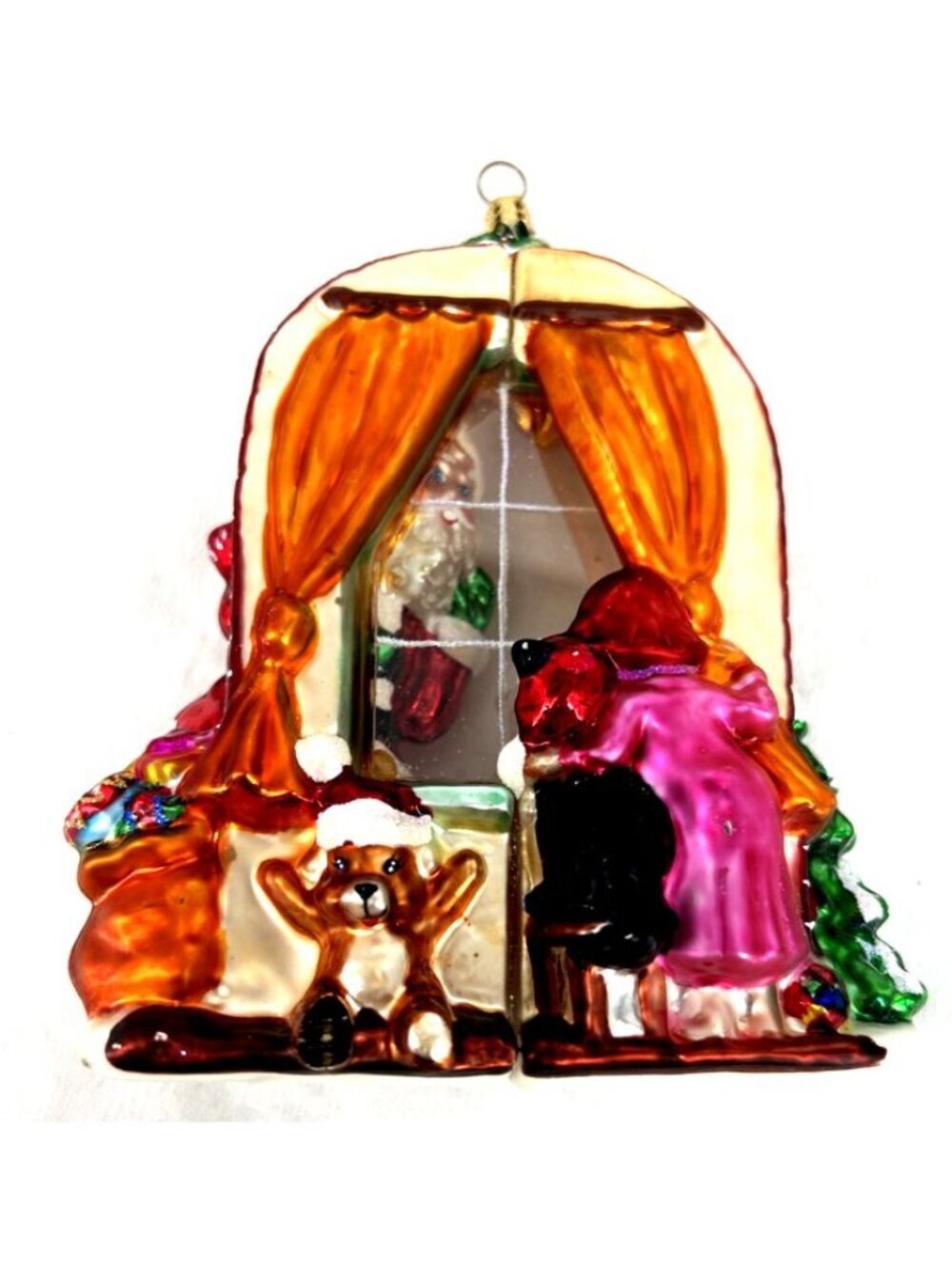 Radko Claus Encounters Blown Glass Ornament 2 Sided 2003 6" Tall - Picture 7 of 8